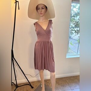 Elegant Mocha Brown Sleeveless Dress with stretchy material. Great for summerNWT